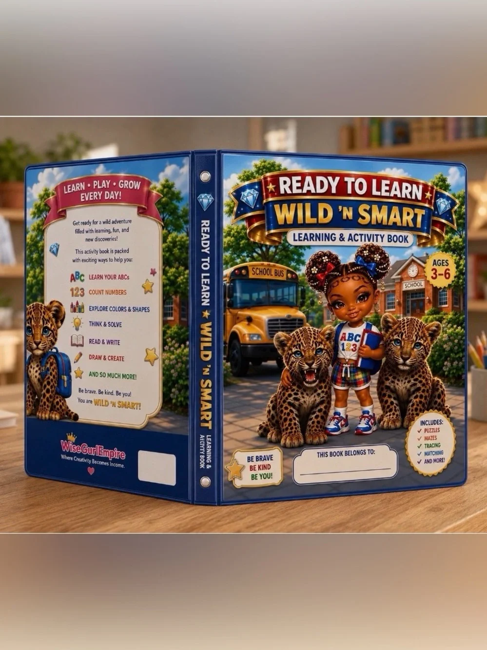 Ready to Learn Wild 'n Smart Learning & Activity Book - Blue